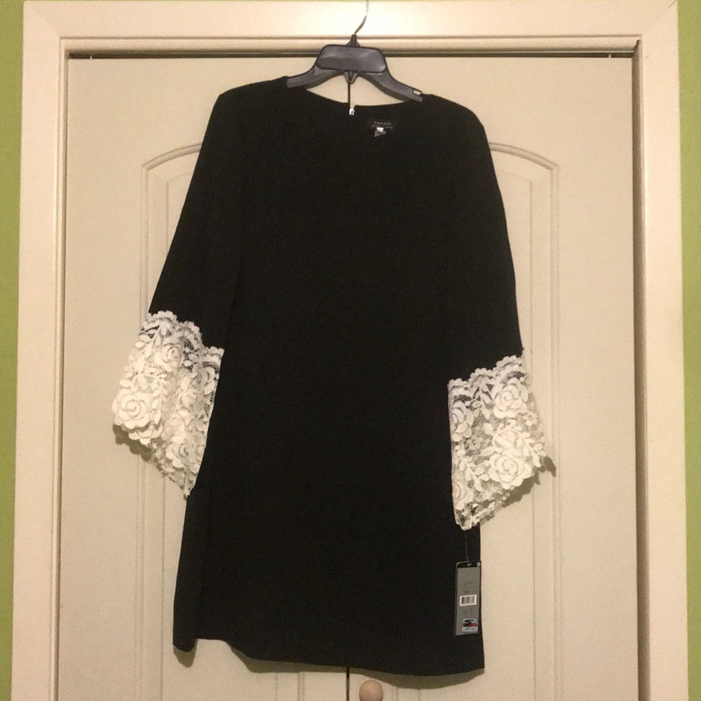 Black Dress with Lace bell sleeve